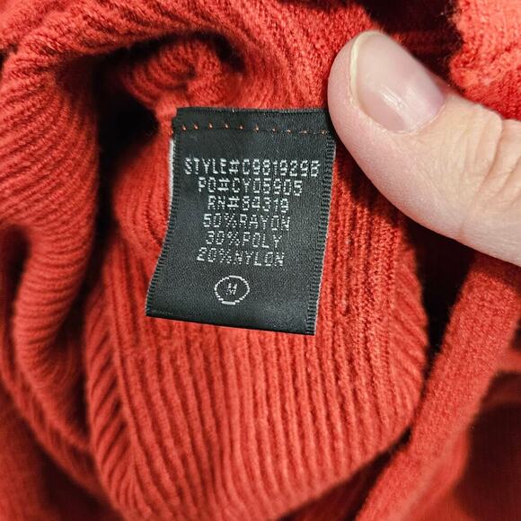 CYRUS Burnt Orange Dolman Sleeve Pullover Sweater Women Size Medium - Picture 6 of 6